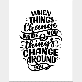 Change Inspirational Quote Posters and Art